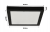Plafon LED Lampa Sufitowa Natynkowa 24W 2640lm 4000K Czarna Kwadrat