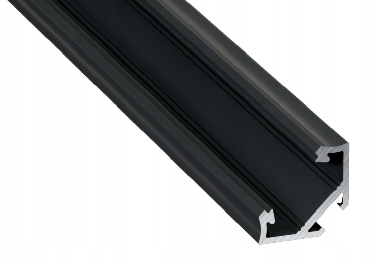 5x Profil LED Czarny Rogowy Narożny 3m 300cm Nawierzchniowy Premium B Lumines
