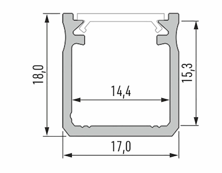 5x Profil LED Biały Natynkowy 3m 300cm Powierzchniowy Głęboki Typ Y Lumines