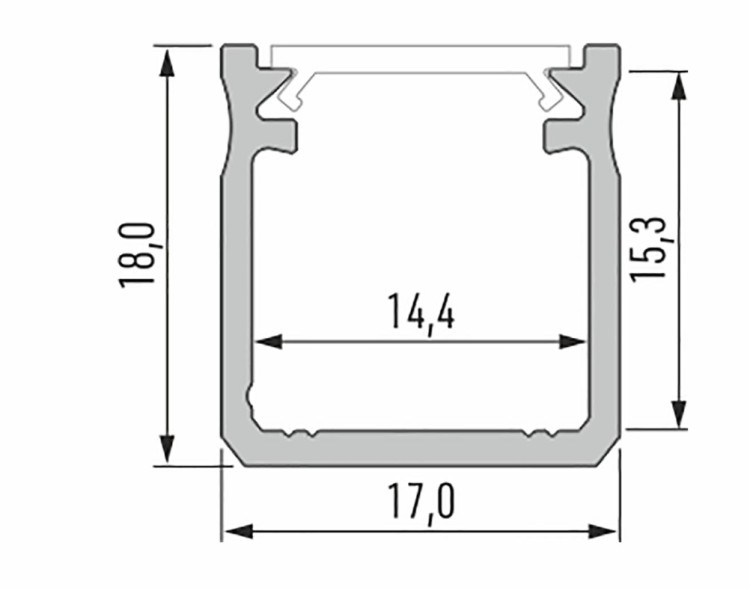 5x Profil LED Srebrny Natynkowy 3m 300cm Powierzchniowy Głęboki Typ Y Lumines