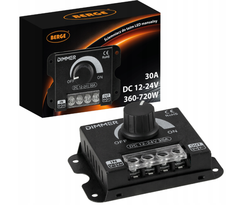 Zestaw Taśma LED SMD 24W 5m 1500LM LEKKIE JASNE ŚWIATŁO ZASILACZ ŚCIEMNIACZ