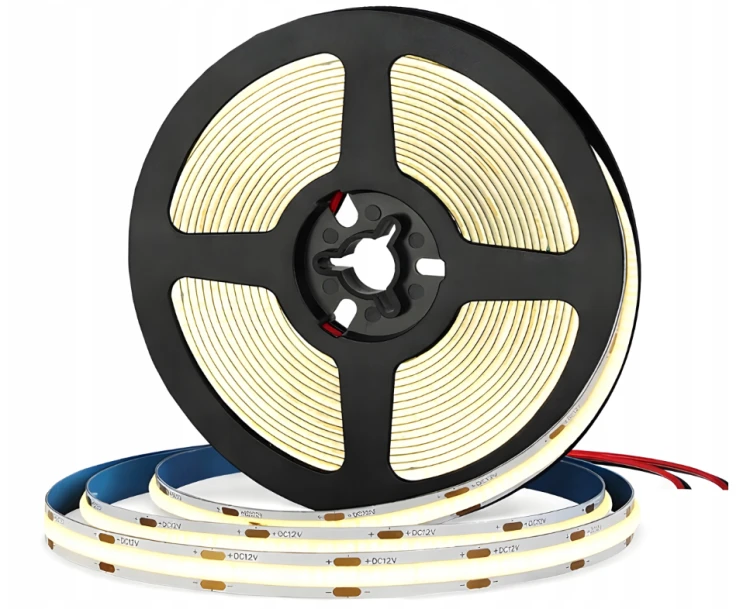 Taśma LED 15m COB Neon 12V 180W MOCNE JASNE ŚWIATŁO ZASILACZ PILOT ZESTAW