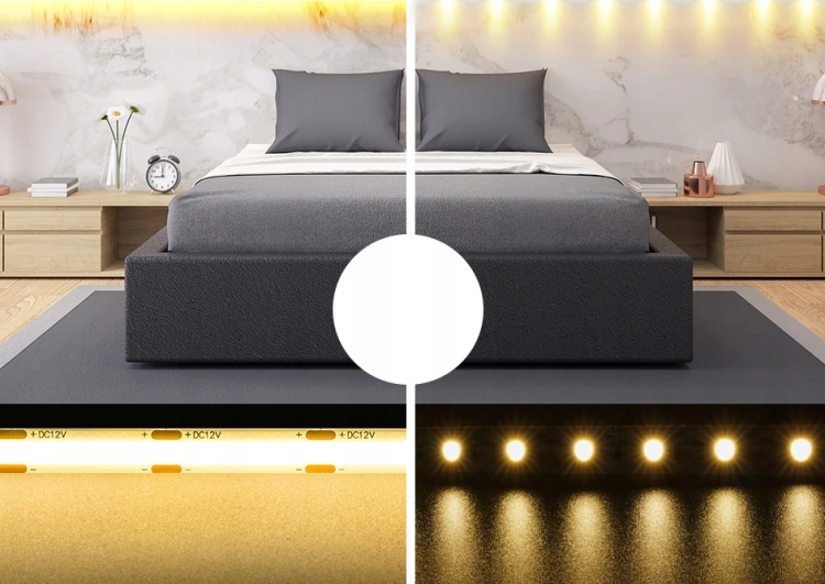 Zestaw Taśma LED Neon COB 12V 5m 4000K BIAŁA NEUTRALNA ZASILACZ 60W PILOT