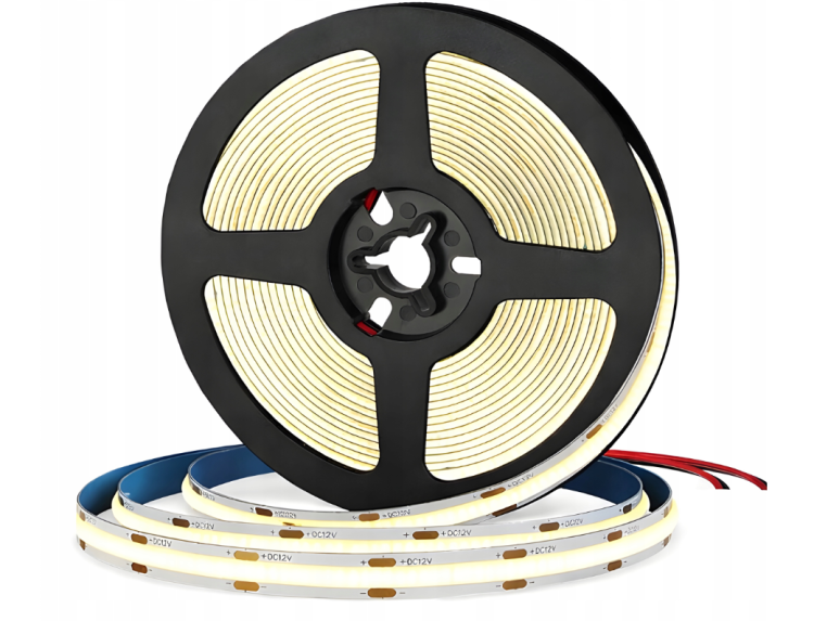 Zestaw Taśma LED Neon COB 12V 5m 4000K BIAŁA NEUTRALNA ZASILACZ 60W PILOT