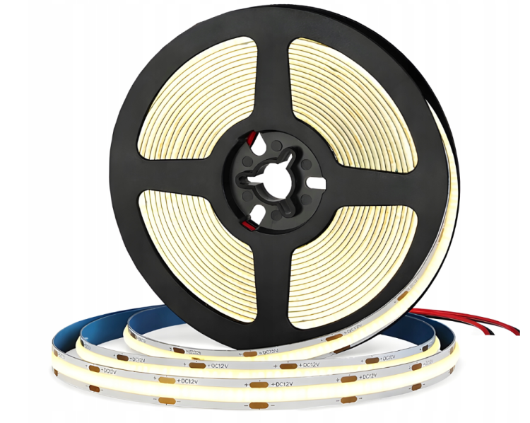Zestaw Taśma LED COB Neon 12V 5m 320 diod 60W JASNE ŚWIATŁO 8mm PILOT
