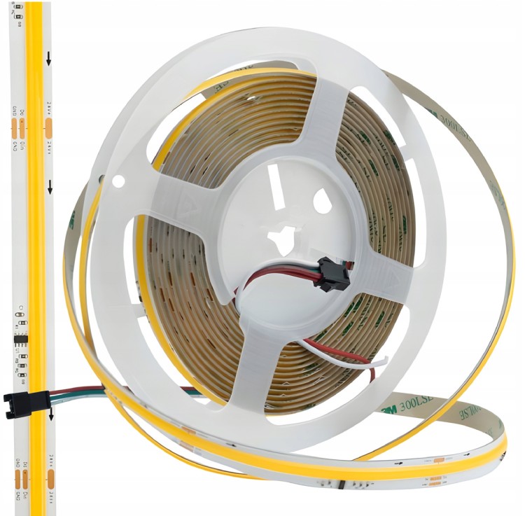 Taśma LED Cyfrowa COB 24V 5m 65W 4000K 1170lm Digital Efekt Płynącej Wody