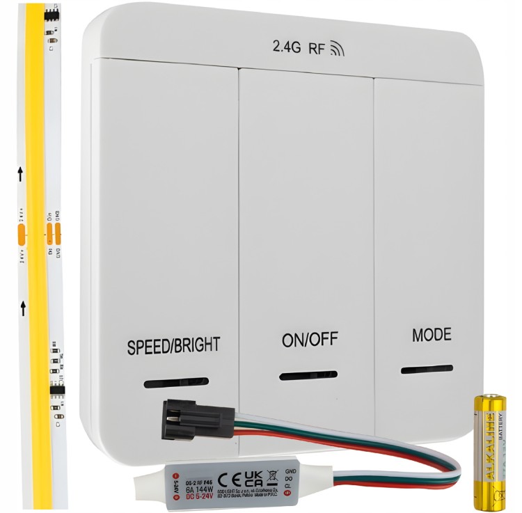 Ściemniacz Sterownik Do Taśm LED Płynącej Wody Cyfrowej 12V 24V Pilot DIY