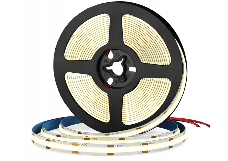 Zestaw Taśma COB LED 12V 5m ZASILACZ 60W PILOT STEROWNIK ŚCIEMNIACZ PODSZAFKOWY