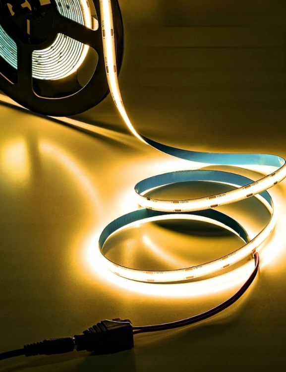 Zestaw Taśma LED COB 12V 5m Neon 4000K NEUTRALNA ZASILACZ 60W PILOT STEROWNIK