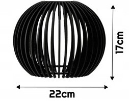 Klosz Do Lampy Na Żyrandol Lampkę Drewniana Kula Gęsta Drewniany Czarny