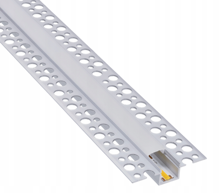 Profil LED Aluminiowy Do Płyt GK Gipsowych 3m Wpuszczany Regips Anodowany