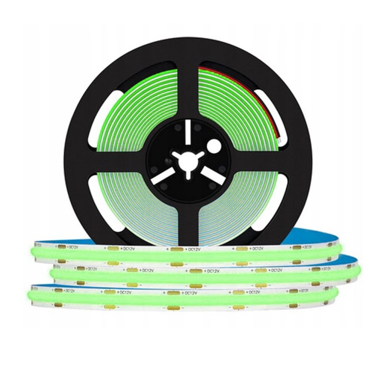Taśma LED Neon COB 12V ZIELONA 5m Homogeniczna