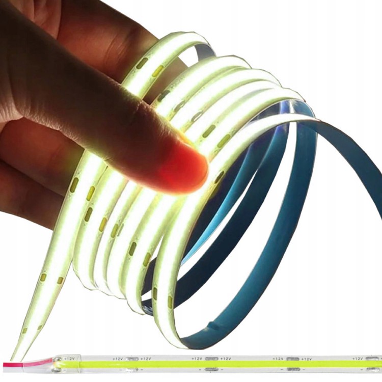 Taśma LED Homogeniczna Neon COB 12V 1m ZIELONA