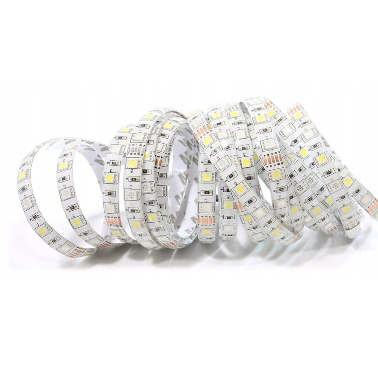 Taśma LED - 12V - 5m - 72W - 300 diód - IP63 - RGB + biała zimna