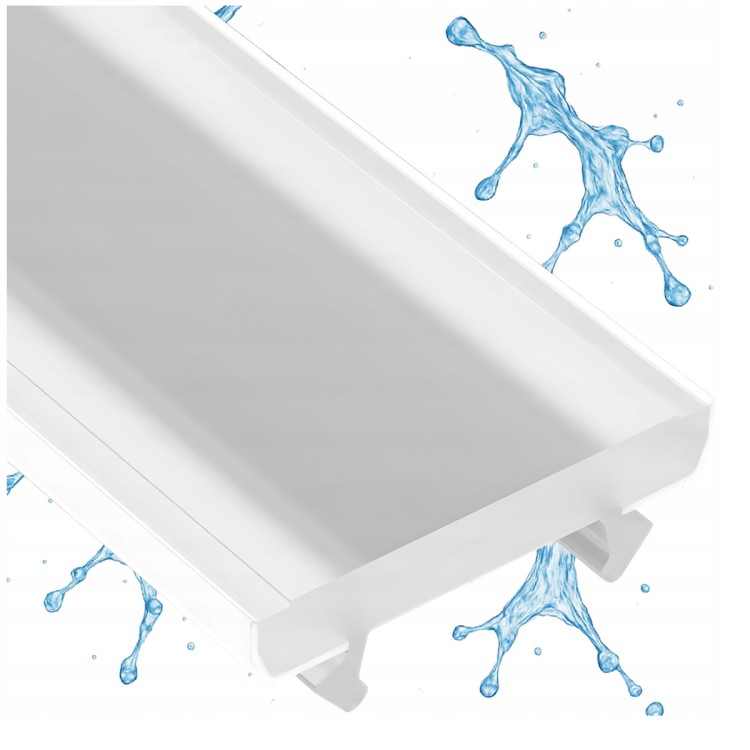 Klosz Do Profilu LED LUMINES TERRA WODOSZCZELNY PC Mleczny 2m Maskownica