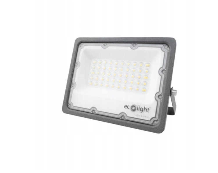 HALOGEN NAŚWIETLACZ LED NEUTRALNY 50W 4000K 5000LM CZARNY ECOLIGHT IP65