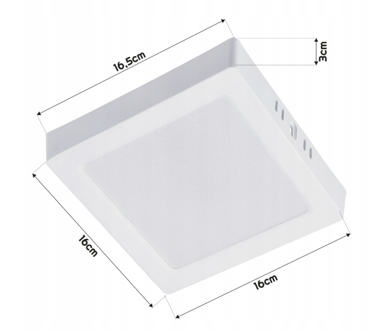 Plafon Lampa Sufitowa LED 12W 1200lm Natynkowa Oprawa Kwadratowa 4000K