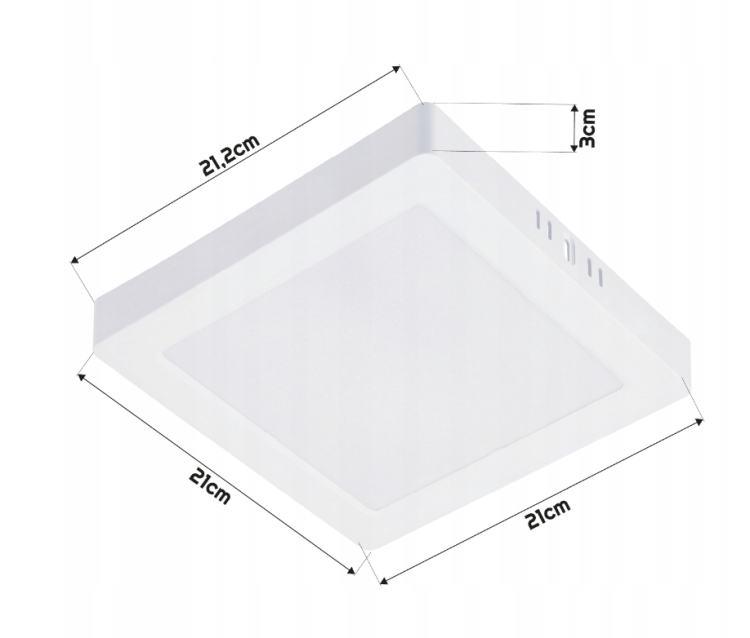 Plafon Lampa Natynkowa LED Oprawa Sufitowa 18W 4000K Biała Do Salonu