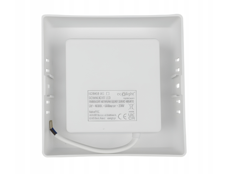 Lampa Natynkowa Sufitowa LED Plafon Kwadratowy 6W 4000K 660lm Neutralna