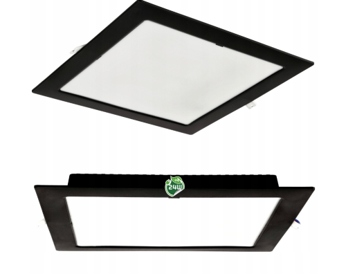 Lampa Podtynkowa LED Wpuszczana Plafon Sufitowy 24W 2640lm 4000K Czarna