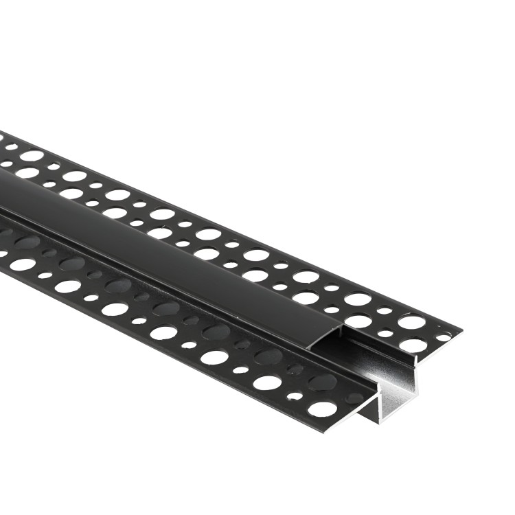 PROFIL LED ALUMINIOWY DO PŁYT GK GIPSOWYCH 2M CZARNY REGIPS DO TAŚMY LED