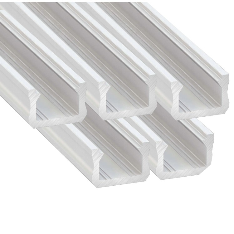 5x Profil LED Biały Anodowany 3m 300cm Natynkowy Premium Typ X Lumines