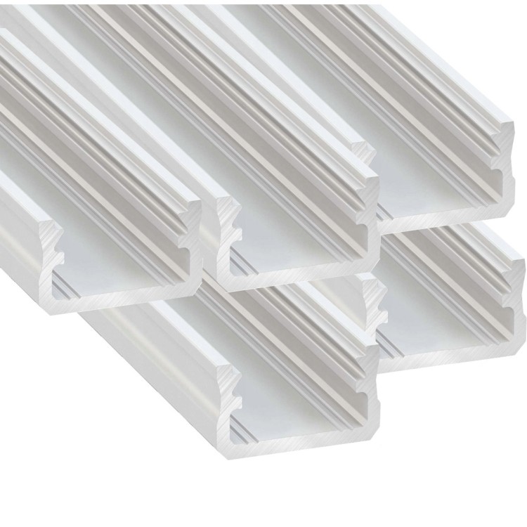 5x Profil LED Biały Anodowany 3m 300cm Nawierzchniowy Premium Typ A Lumines