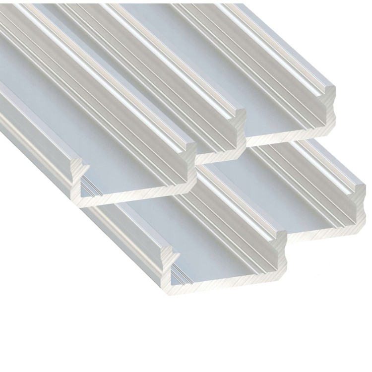 5x Profil LED Surowy 3m 300cm Nawierzchniowy Natynkowy Premium Typ D Lumines