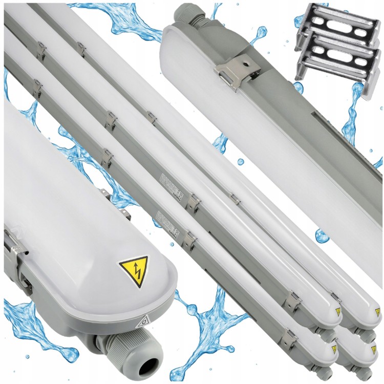 4x Lampa LED Oprawa Do Garażu Philips 22W 2400lm 4000K 120cm Wodoszczelna