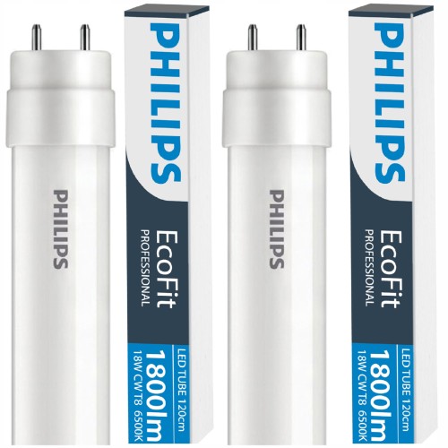 ZESTAW 2x Philips Tuba Świetlówka LED 120cm 17,5W = 36W 1800lm 6500K 30000h EcoFit