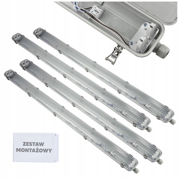 4x Oprawa Hermetyczna 2x128cm LEDINAIRE IK08 Na TUBY