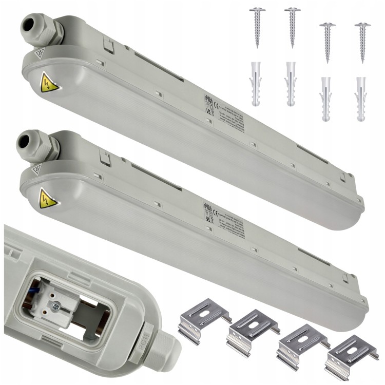 2x Oprawa Hermetyczna PILA 60cm 18W 4000K 2000lm IP65
