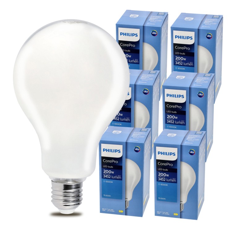 6x Żarówka LED E27 PHILIPS 23W = 200W 3452lm Barwa 6500k Premium Zestaw A95