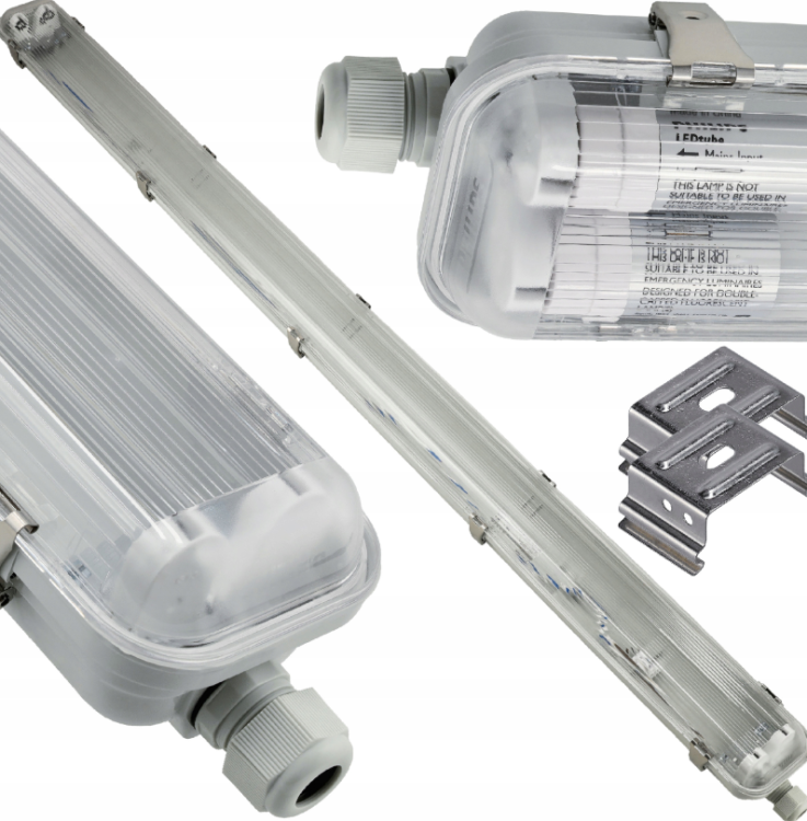 Zestaw Philips Lampa Sufitowa Hermetyczna LED 8x 150cm + 16x Świetlówki 46W 4000K