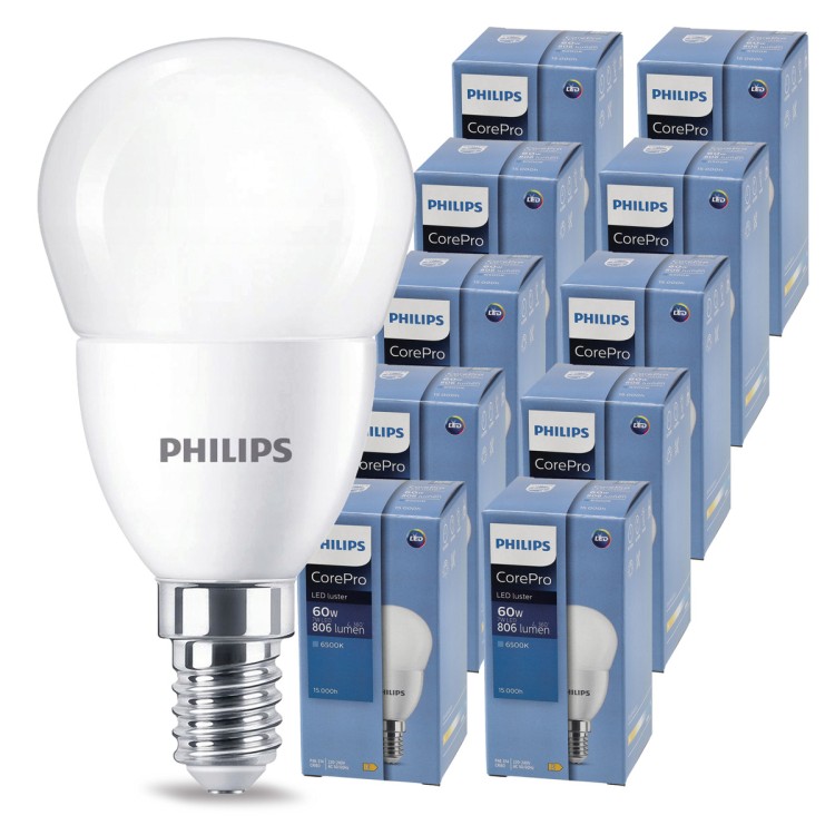 Żarówka LED E14 7W = 60W 806lm Barwa Zimna 6500K 230V Philips CorePro 10x
