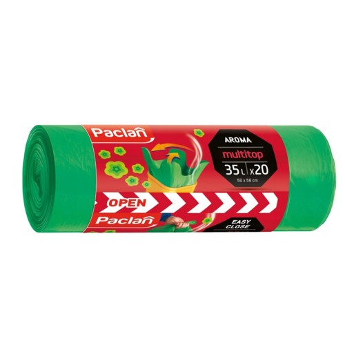 Worki na Śmieci Uniwersalne Zapachowe 35l 20 sztuk Paclan Multitop 4x