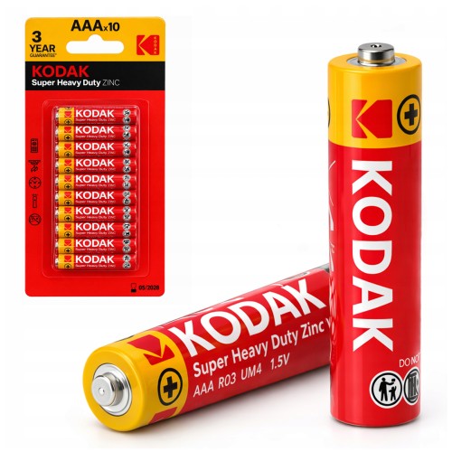 Baterie AAA Paluszek Cienki Bateria LR03 Kodak ZINC Super Heavy Duty 10 szt