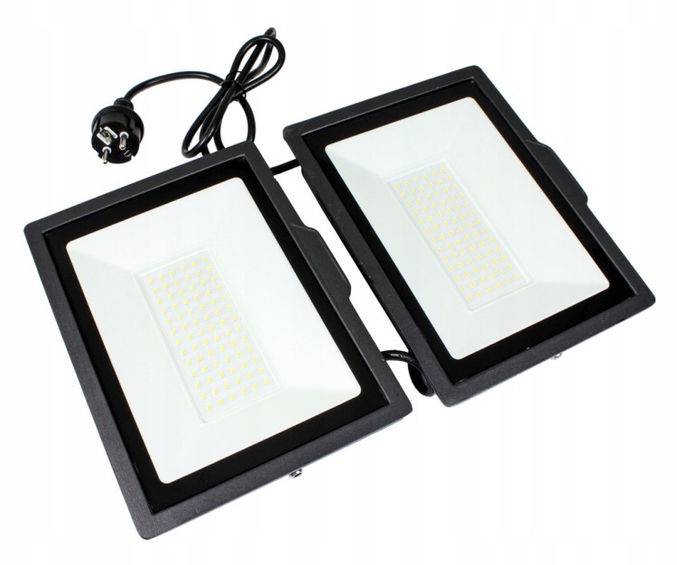 2x Naświetlacz LED 100W 6000K 14000lm + kabel zaś