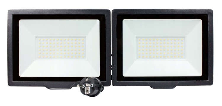 2x Naświetlacz LED 100W 4500K 14000lm + kabel zaś