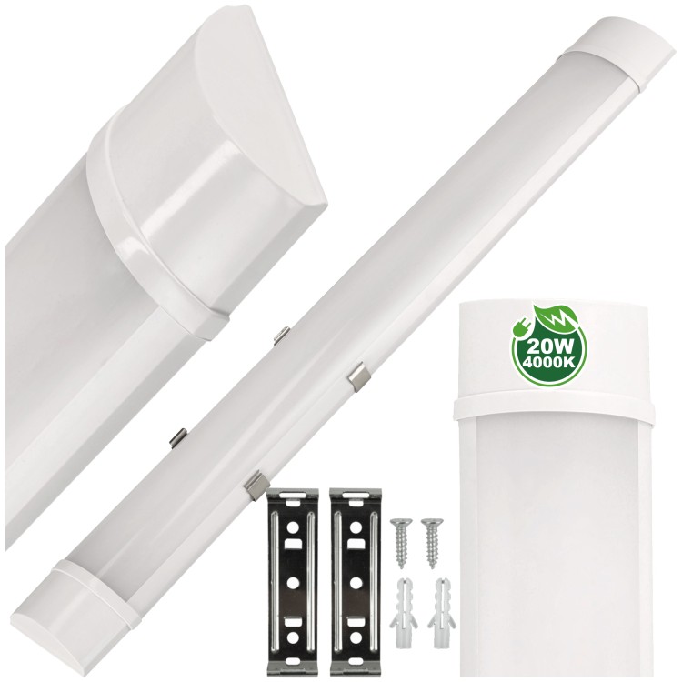2x Panel Led Baten 60cm 20W NW 2400Lm Eco Light
