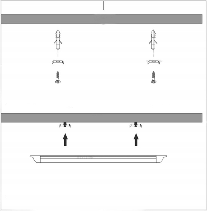 2x Panel Led Baten 60cm 20W NW 2400Lm Eco Light