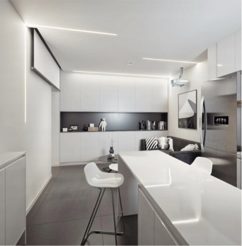 PROFIL Aluminiowy Do Taśma LED Biały Wpuszczany Klosz Mleczny 2M Zestaw