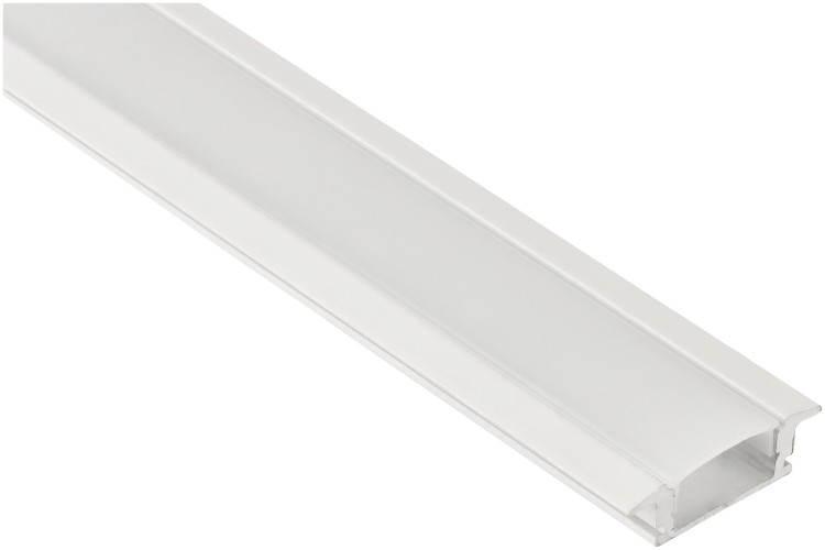 PROFIL Aluminiowy Do Taśma LED Biały Wpuszczany Klosz Mleczny 2M Zestaw