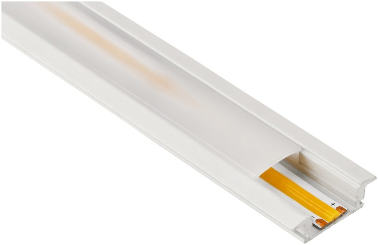 PROFIL Aluminiowy Do Taśma LED Biały Wpuszczany Klosz Mleczny 2M Zestaw