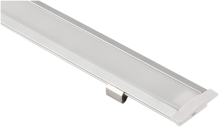 PROFIL Aluminiowy Do Taśma LED Anodowany Wpuszczany Klosz Mleczny 2M Zestaw