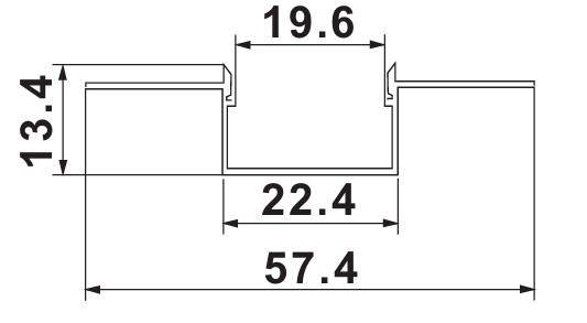 Klosz Do Profil LED GK Regips Gips Mleczny 10m Maskownica Szeroka 22mm