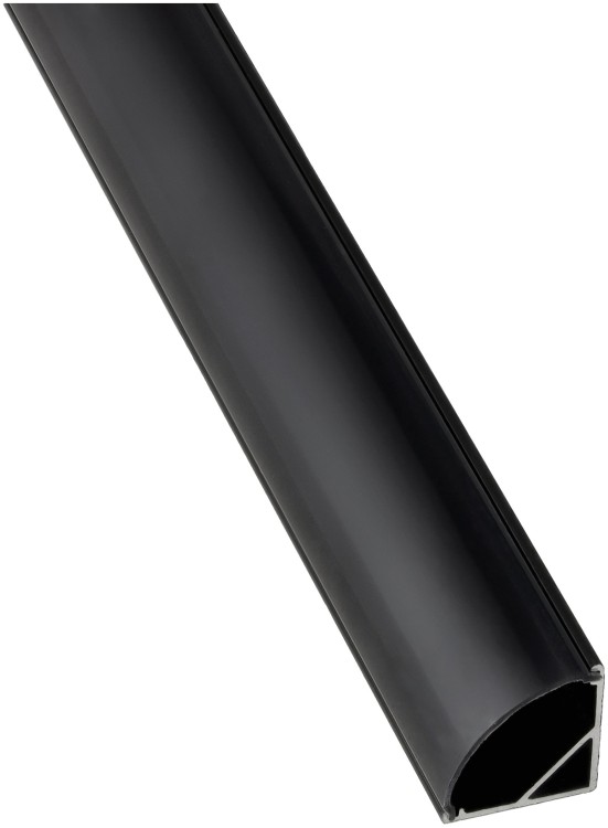 PROFIL Aluminiowy DO TAŚMY LED 8 i 10mm Narożny Kątowy CZARNY 2m Zestaw