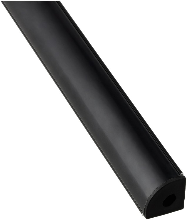 PROFIL Aluminiowy DO TAŚMY LED 8 i 10mm Narożny Kątowy CZARNY 2m Zestaw