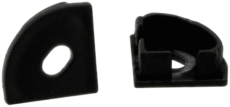 PROFIL Aluminiowy DO TAŚMY LED 8 i 10mm Narożny Kątowy CZARNY 2m Zestaw