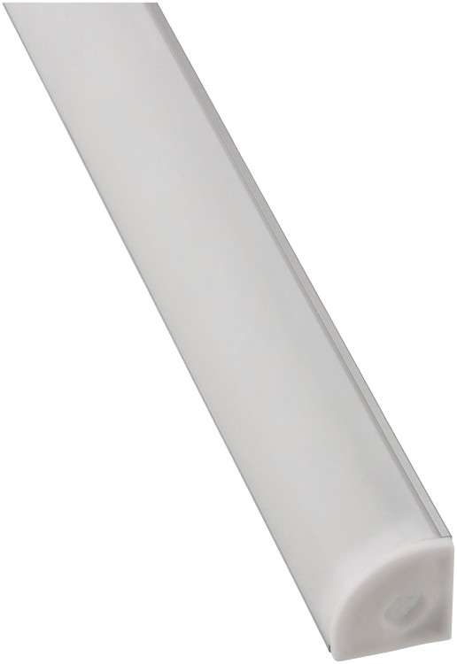 PROFIL ALUMINIOWY DO TAŚMY LED Srebrny Narożny Kątowy 2m + Klosz Mleczny